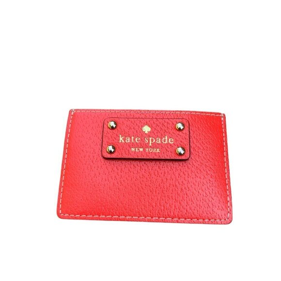 Kate Spade Card Holder Wallet Red - Picture 3 of 5